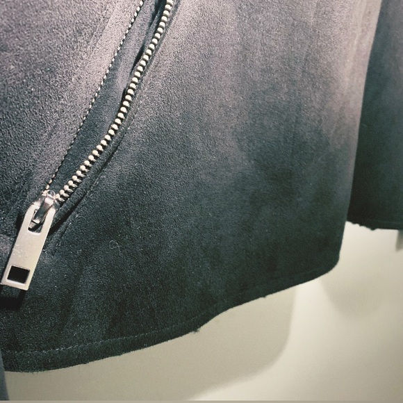 H&M Faux suede, sherpa lined, biker jacket - Picture 3 of 7